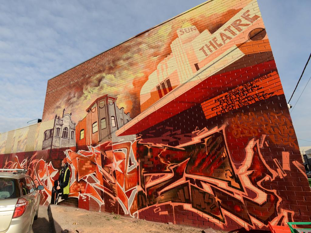 A Streetart project is underway painting the iconic things of Yarraville. It has come under some controversy as a no paid parking reference was removed by order of the council.