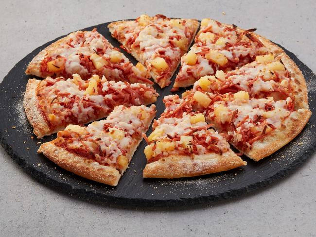 Dominos Hawaiian Pizza that is plant-based — no meat. Picture: Supplied