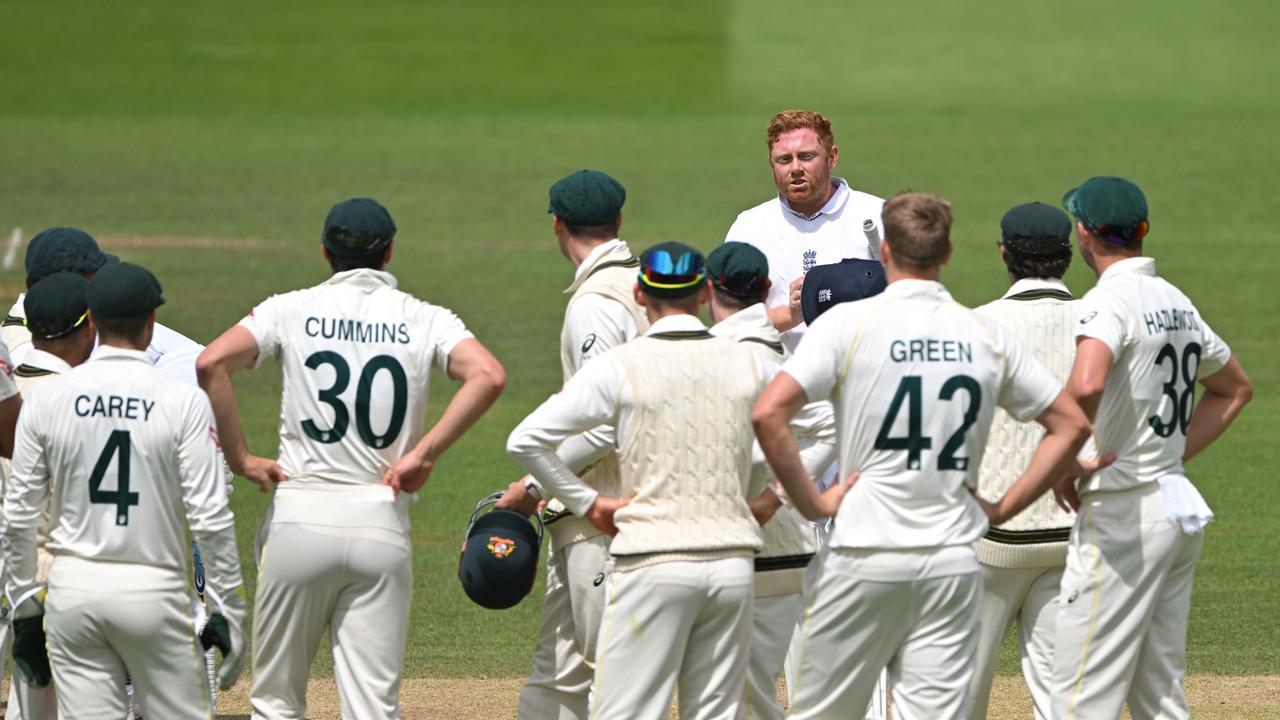 Bairstow wasn’t happy with the dismissal. (Photo by Stu Forster/Getty Images)