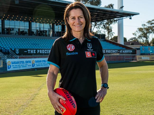 Port Adelaide head of AFLW Juliet Haslam. Credit Brooke Bowering