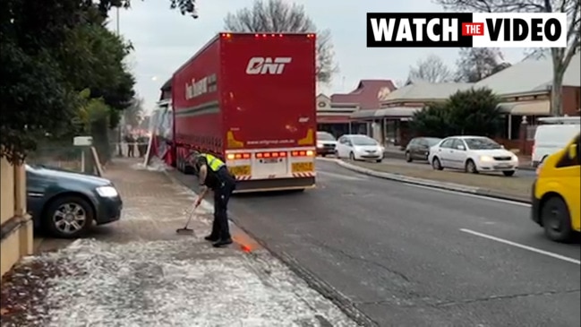 Truck carrying glass bottles