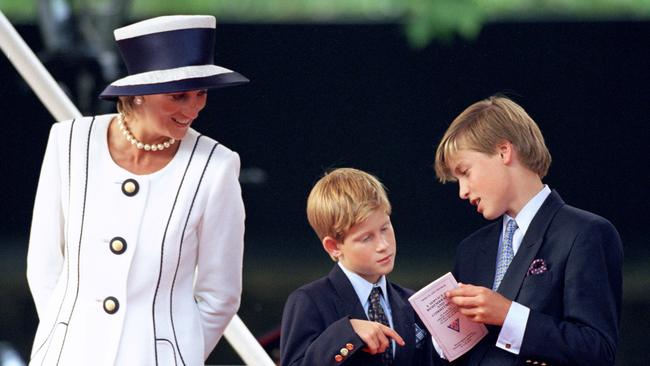 The Princess Of Wales And Princes William &amp; Harry Attend The Vj Day 50Th Anniversary Celebrations In London. Picture: Getty Images.