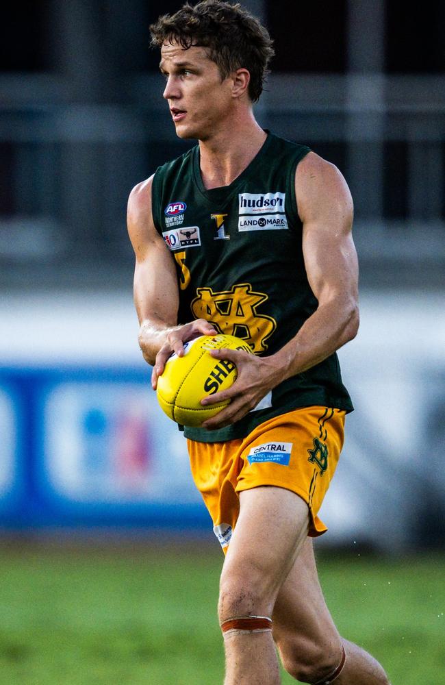 St Mary’s defender Kieren Parnell. Picture: Patch Clapp / AFLNT Media