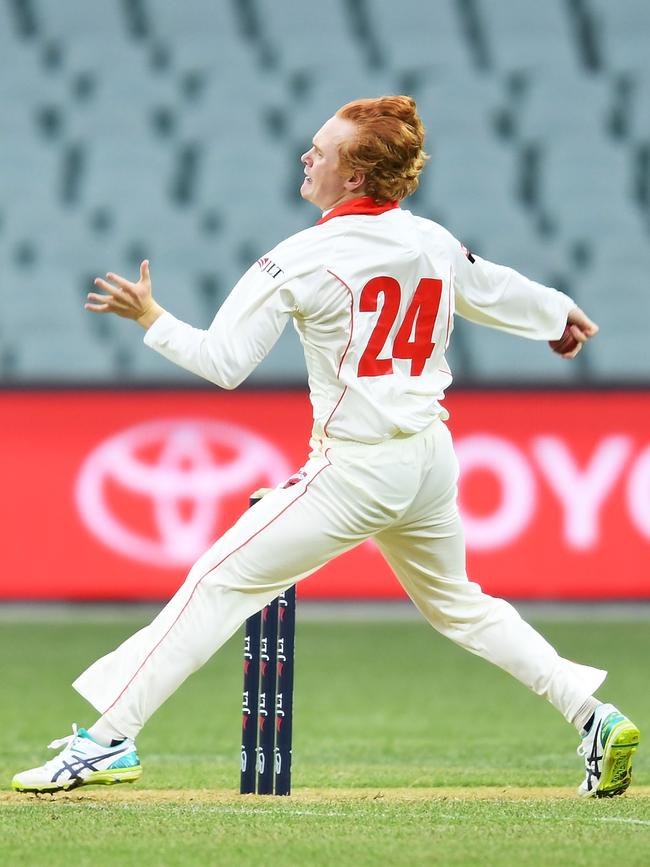 Lloyd Pope has picked up his maiden first class wicket - with a beauty. Picture: Getty