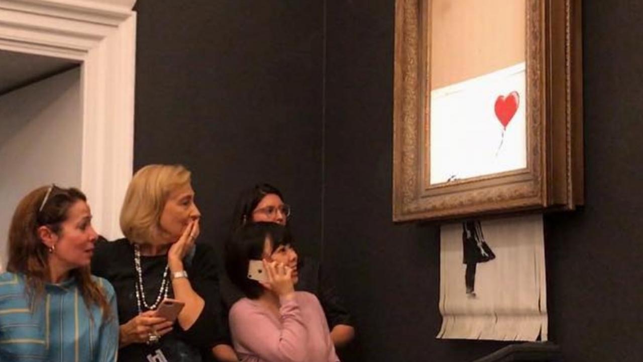 $1.7m Banksy Painting Self-destructs At Auction | KidsNews