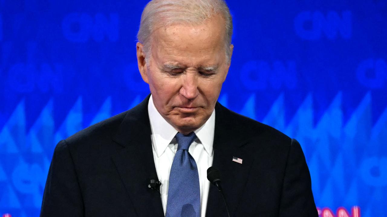 Joe Biden during the first debate. It didn’t go well for him. Picture: Andrew Caballero-Reynolds/AFP