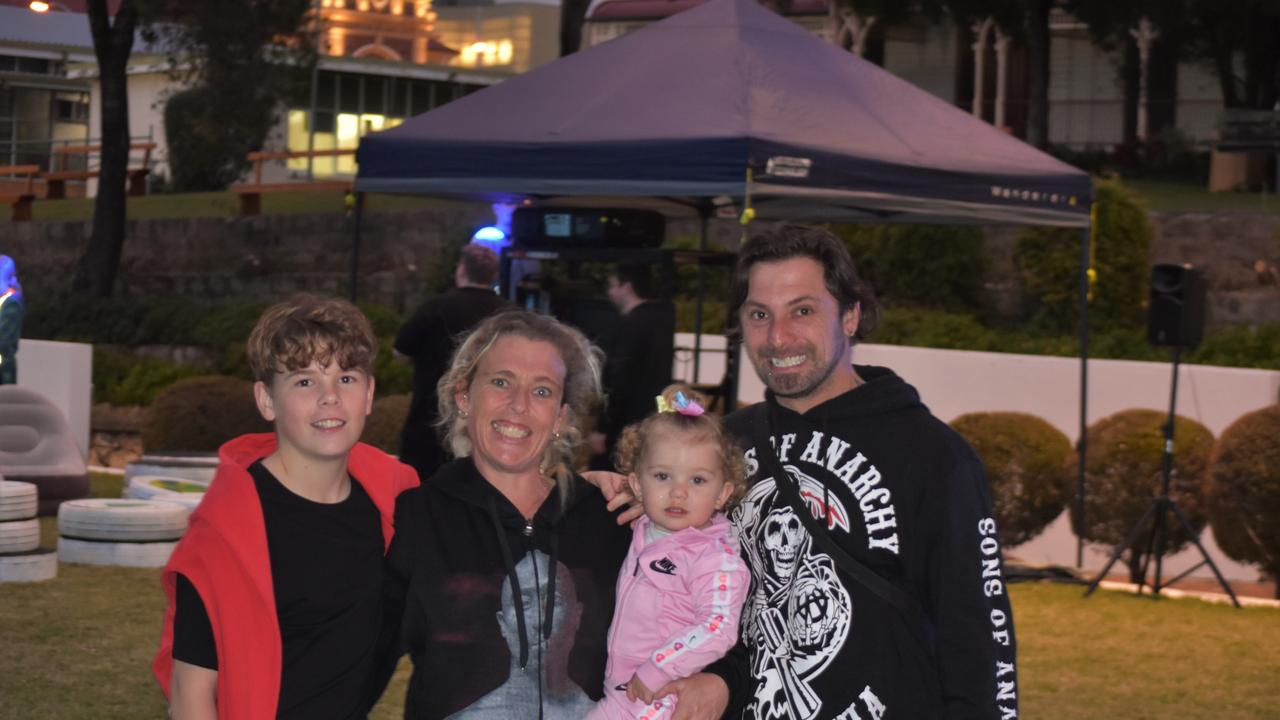 Families &amp; friends enjoy a Friday night out at the Unlock the Block event at Darcy Doyle Place, Ipswich, on August 12, 2022. Picture: Peta McEachern