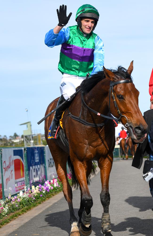 Steven Pateman after winning his third Grand Annual Steeplechase.