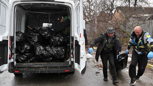 World leaders have expressed horror at the scenes in the recaptured territory. Picture: Sergei Supinsky/AFP