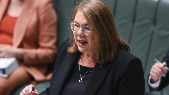 Transport Minister Catherine King defends the Qatar Airways decision in parliament. Picture: NCA NewsWire / Martin Ollman