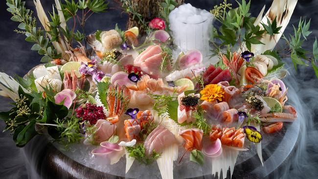 A sashimi platter at Sokyo, Brisbane City.