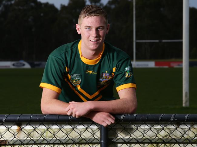 Lindsay Smith was selected in the Australian Schoolboys Under-15 rugby league team in 2015. Picture: Matthew Sullivan