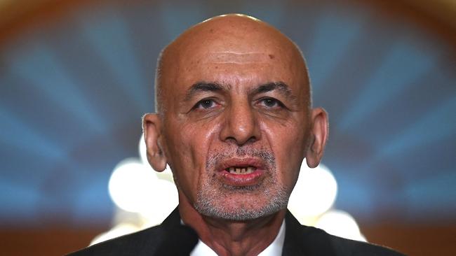 Deposed Afghan President Ashraf Ghani has fled the country. Picture: AFP