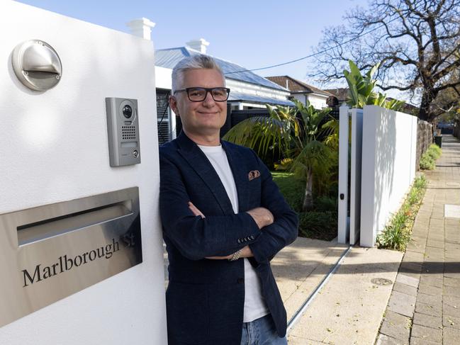 July 4, 2024: James Meldrum outside his house. Malvern has been named one of Adelaide's top suburbs for price growth. . Picture: Kelly Barnes