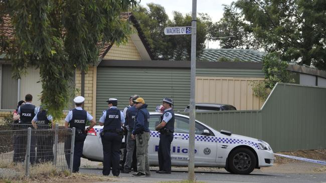 Police investigate the drive by Burton shooting. Picture: File