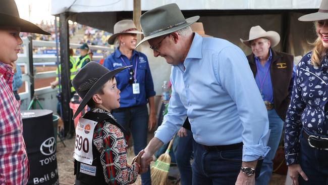 Prime Minister Anthony Albanese at the Mount Isa Rodeo this year. The Isa Rodeo has frequently brought in dignitaries from across the country, who have often been able to time the event with business. Photo: Peter Wallis.