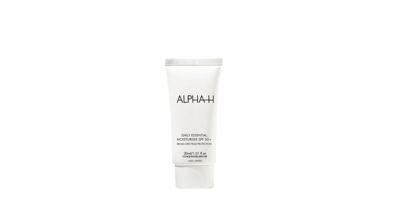 Alpha-H Daily Essential Moisturiser SPF50+ 30ml. Picture: Alpha-H