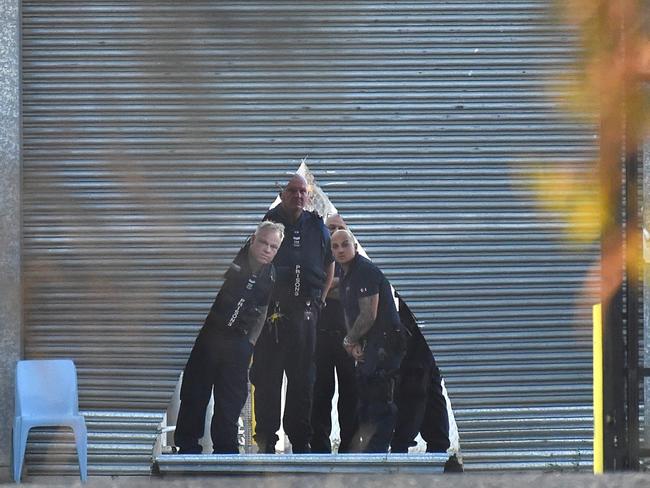 Emergency services at Port Phillip Prison. Picture: Nicole Garmston