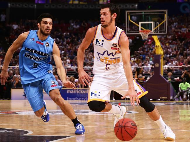 Jason Cadee playing for the Sydney Kings against the New Zealand Breakers at Qudos Bank Arena, Sydney. Photo: Matt King/Getty Images