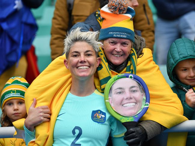 Heyman and a fan after the victory over Uzbekistan. Picture: Tolib Kosimov/Getty Images