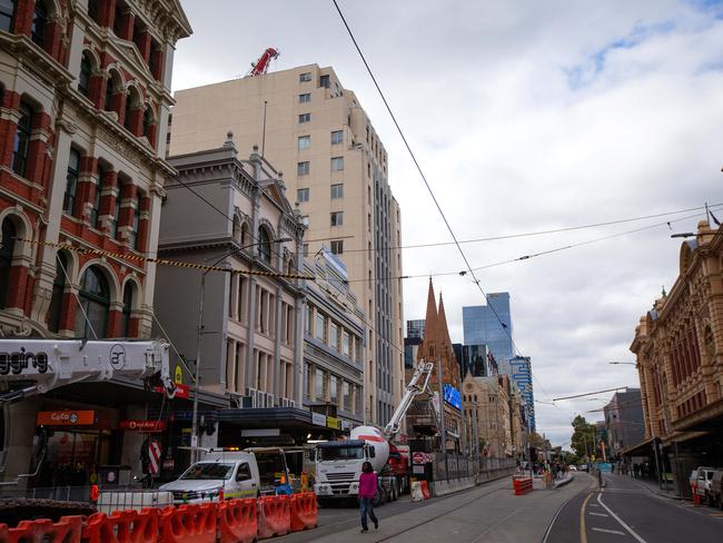 The former Yooralla building on the doorstep of Flinders Street Station is the proposed site of the new injecting room. Picture: Mark Stewart