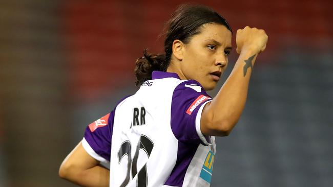 Sam Kerr turned down several offers from European clubs to sign with Perth Glory. Picture: Getty