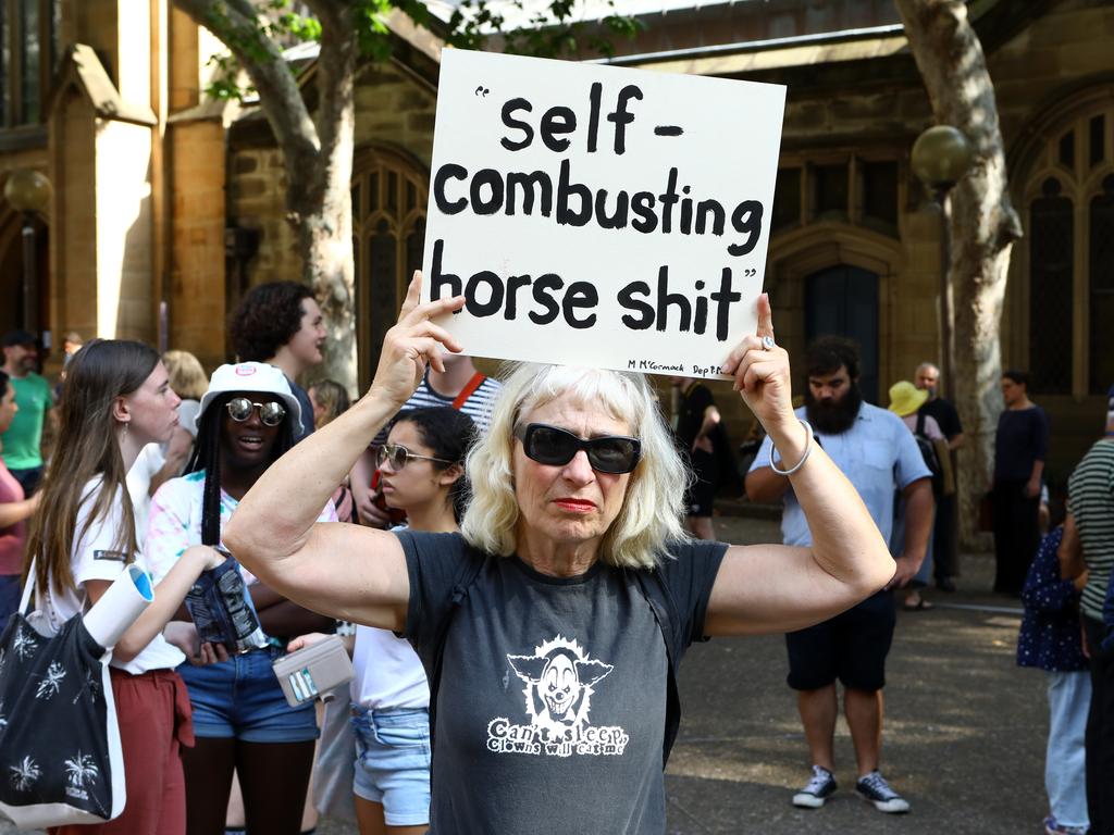 Climate protesters pictured in Sydney. Picture: Matrix