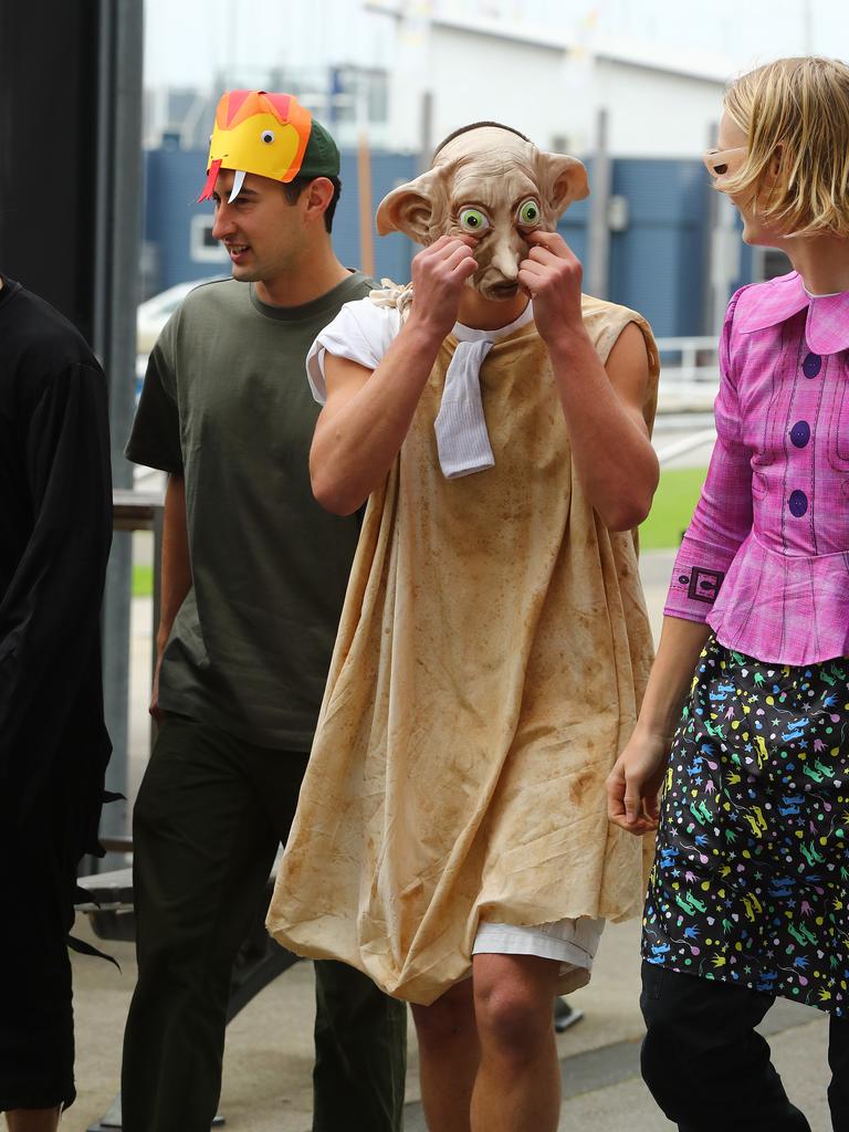 Players arriving for the Cats Mad Monday. Picture: Alison Wynd