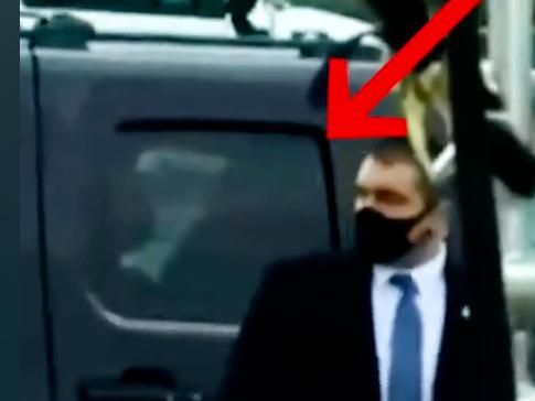 Video purports to show Donald Trump lunging at a secret service limo driver.