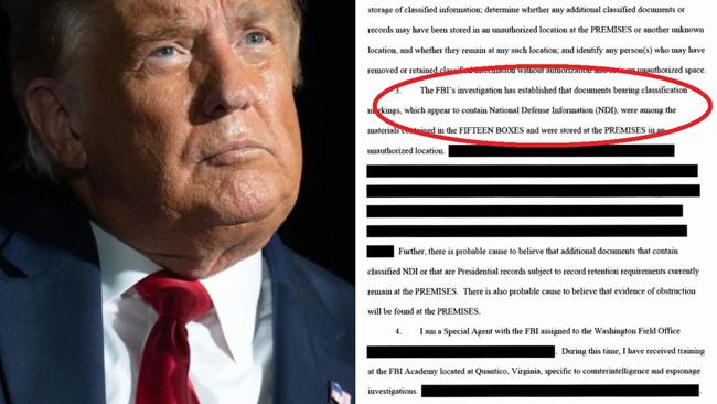 A judge appointed by Donald Trump in 2020 has said there is support for a “special master” to review the classified documents found at the former US President’s home. Picture: Supplied