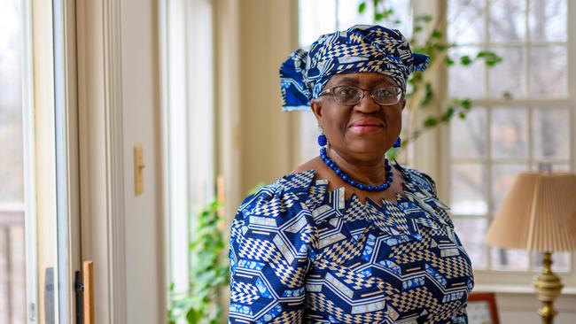 Nigeria's Ngozi Okonjo-Iweala at her home near Washington DC, as she was confirmed as the first woman and first African leader of the beleaguered World Trade Organisation. Picture: AFP