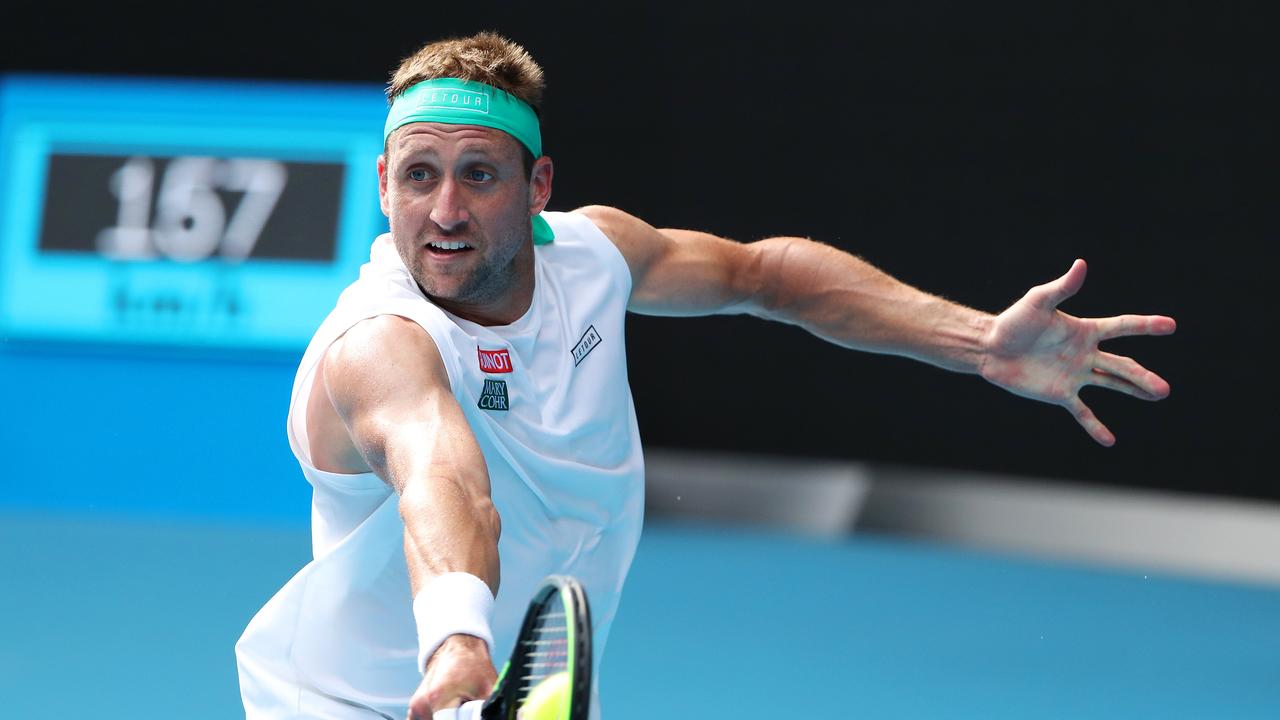 Tennys Sandgren has opened up on the drama around his flight to Australia. Photo: Mark Stewart