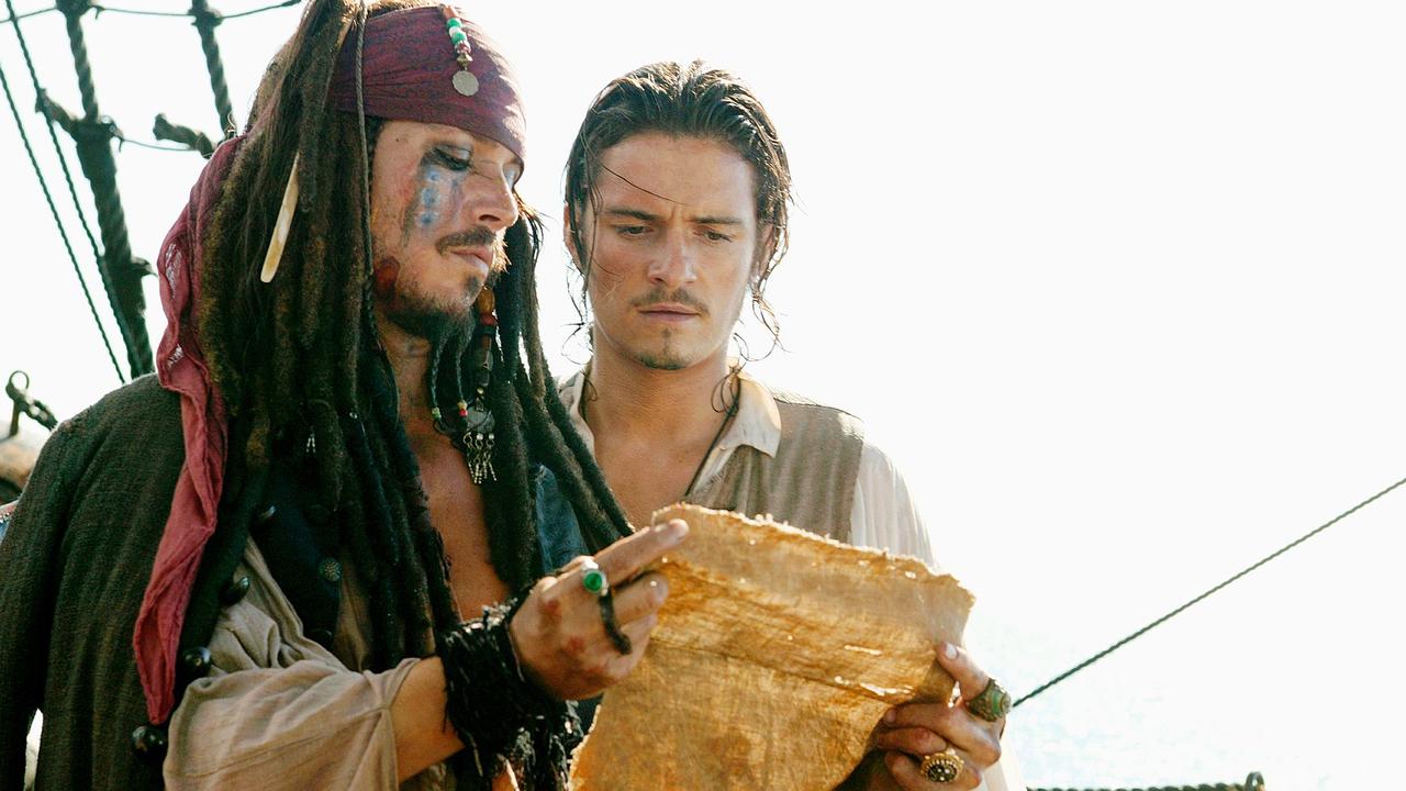 Disney creations, Captain Jack Sparrow and Will Turner in Pirates of the Caribbean Picture: supplied