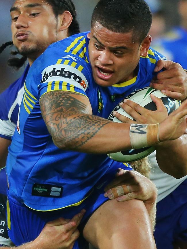 Loko playing for the Parramatta Eels. Picture: Brendon Thorne