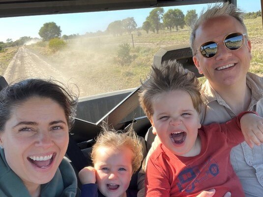 Liam O'Brien with his family. Picture: Supplied