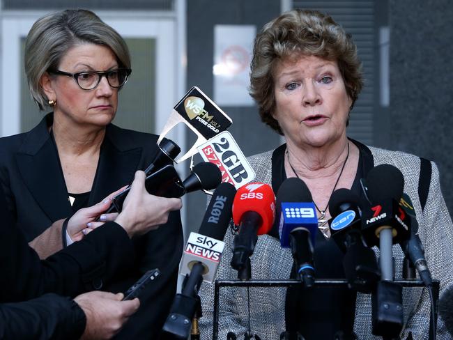 Health Minister Jillian Skinner (right), with Secretary of Health Elizabeth Koff at today’s press conference. Picture: Chris Pavlich