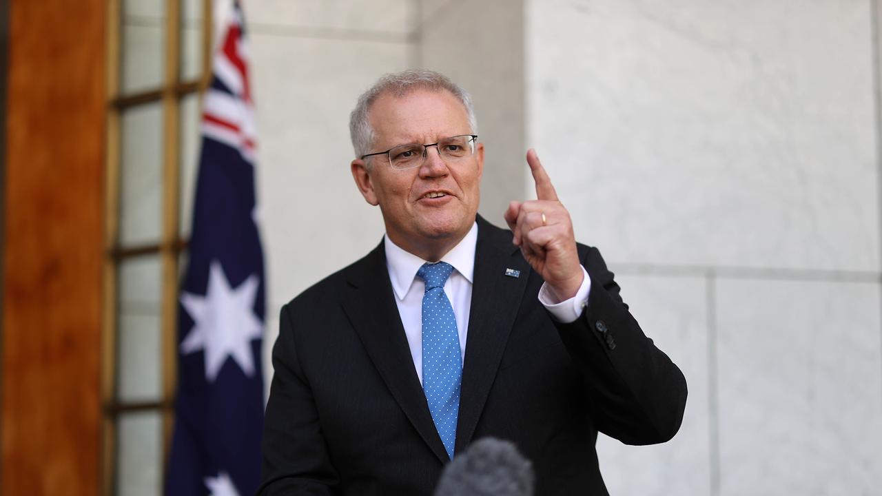 Prime Minister Scott Morrison thanked the millions of Australians who are now fully vaccinated against Covid-19. Picture: NCA NewsWire / Gary Ramage