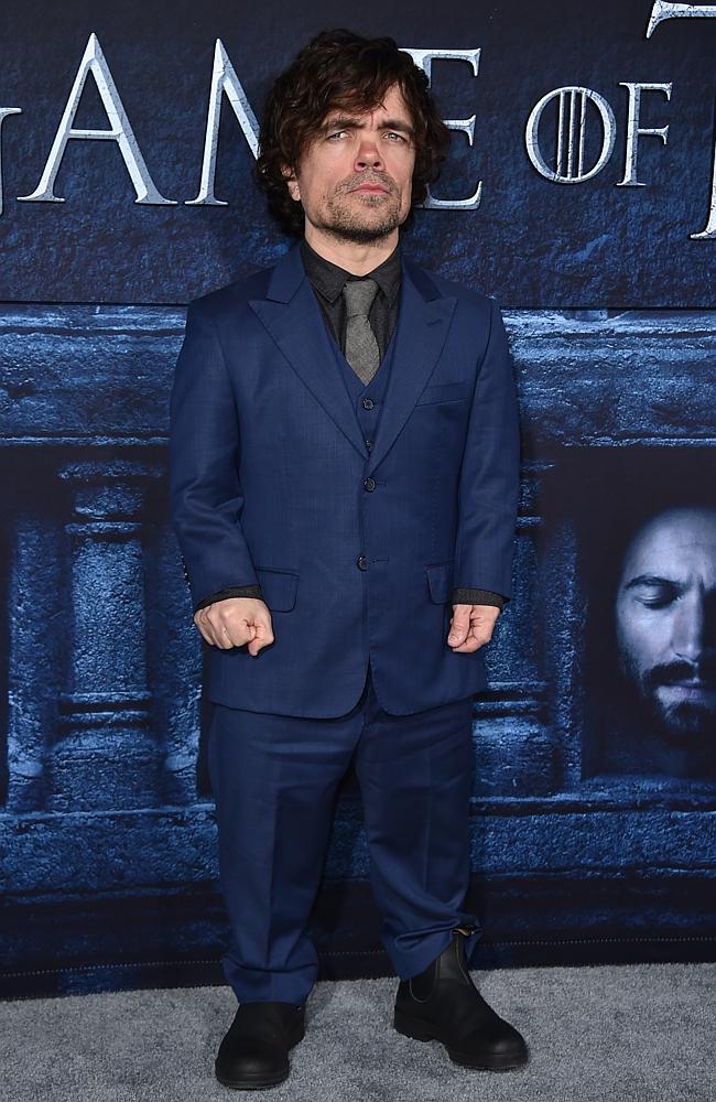 Peter Dinklage attends the premiere of HBO’s “Game Of Thrones” Season 6 at TCL Chinese Theatre on April 10, 2016 in Hollywood, California. Picture: AP