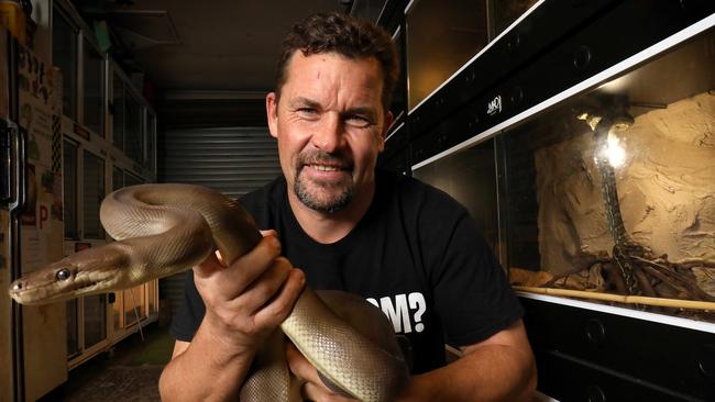 Snake catcher Sean Cade pictured in 2018. Picture: by James Croucher