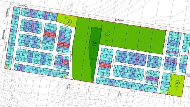 A subdivision plan for the lots at Hunt Road, Burpengary. IMAGE: PD ONLINE