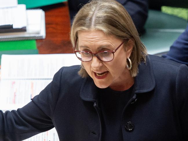 MELBOURNE AUSTRALIA - NewsWire Photos JULY 30TH 2024 : Premier of Victoria Jacinta Allan, speaks at Question Time today in Victorian Parliament. PICTURE : NewsWire / Nicki Connolly