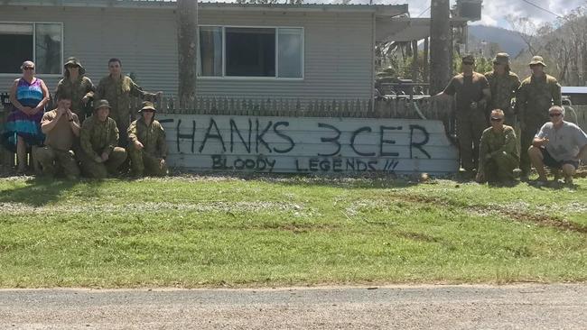 Memories of a combat engineer at Conway Beach during Cyclone Debbie. Picture: Contributed