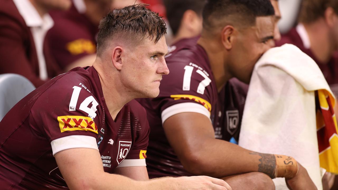 AJ Brimson only played 16 minutes for the Maroons in Game One. Picture: Getty Images