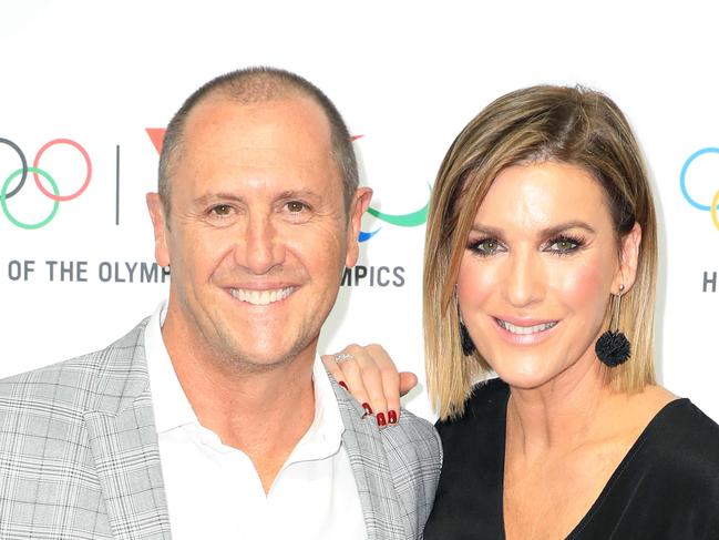 Larry Emdur and Kylie Gillies at the Channel 7 Upfronts held at the International Convention Centre in Sydney.Picture: Christian Gilles