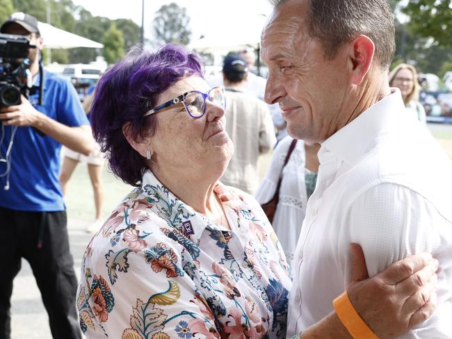 DAILY TELEGRAPH 8TH APRIL 2024Pictured is horse owner and breeder Debbie Kepitis, owner of champion horse Winx with Winx trainer Chris Waller after Debbie secured the winning bid of 10 millions dollars for WinxÃs filly,  Lot 391, at the Inglis Yearling Sale at Warwick Farm in Sydney.Picture: Richard Dobson