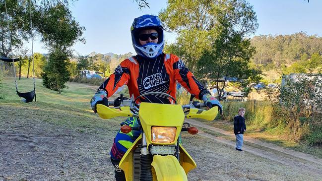 Logan man John Hitchens, known to friends as JJ, just before he left to go on a dirt bike ride in which he ended up being paralysed.