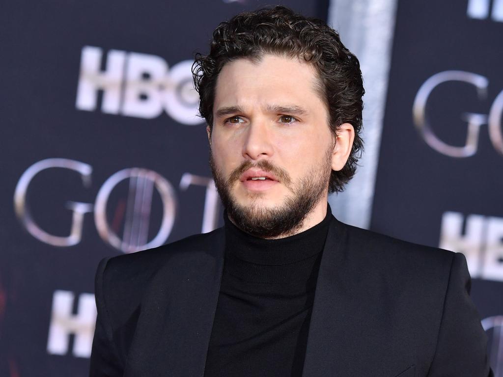 Kit Harington appeared at the show’s premiere, with beard, in New York last week. Picture: AFP