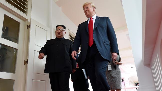 The Trump administration has made North Korea’s denuclearisation the chief aim of the talks. Picture: AFP