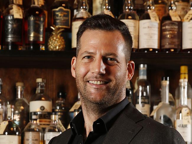 Martin Lange from Savile Row posing at Savile Row, Brisbane 12th of July 2018. Savile Row has won bar of the Year. (AAP Image/Josh Woning)