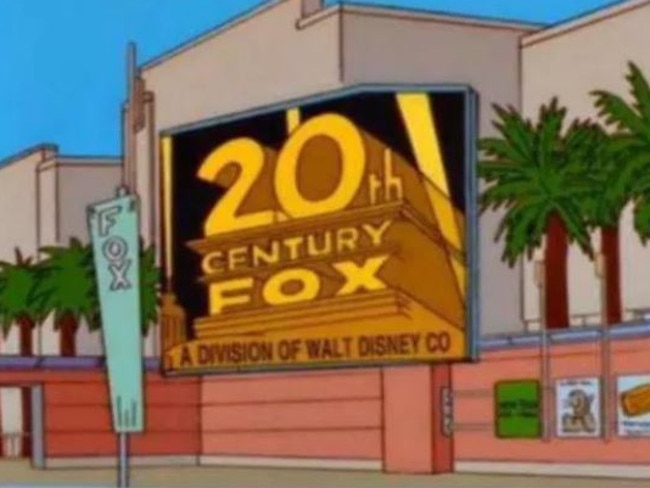 The Simpsons predicts 20th Century Fox and Disney Deal. Picture: Supplied